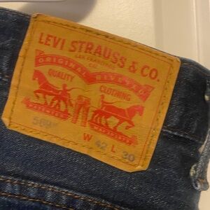 Levis 569 42x30 with knee patch.